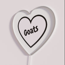 Charger l&#39;image dans la galerie, Whimsical Heart-Shaped Goats in Vibrant Rainbow RGB Neon Sign Artwork