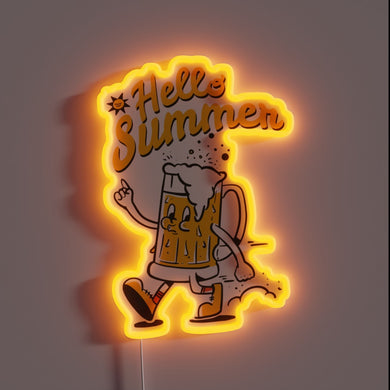 Welcome warm weather with vibrant glow of this neon sign.