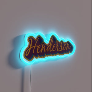 Retro-Style Signage with Vibrant Orange and White Neon Color Scheme