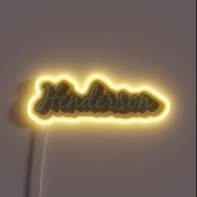Vintage Inspired Henderson Hotel Style RGB Neon Sign with Artistic Lighting