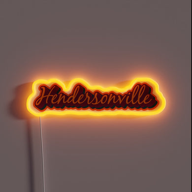 Hendersonville, NC, Asheville, WNC, RGB Neon Sign with Local Pride