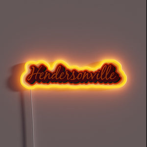 Hendersonville, NC, Asheville, WNC, RGB Neon Sign with Local Pride