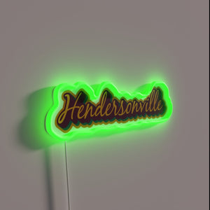 Authentic Hendersonville NC Asheville Western North Carolina RGB Neon Welcome Sign