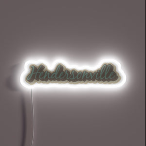 Hendersonville North Carolina Asheville RGB Neon Sign - Mountain Town Pride