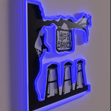 Charger l&#39;image dans la galerie, RGB illuminated art of high branch brewing company logo