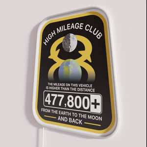 Lunar-inspired high mileage club decorative rgb neon wall art display