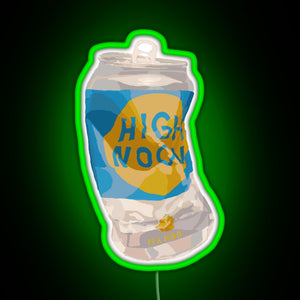 High Noon Crushed Can RGB neon sign green