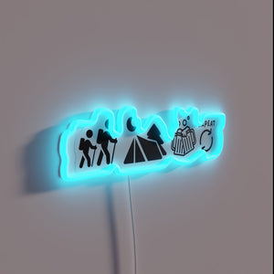 Motivational Adventure Sign with Colorful Neon Letters to Boost Spirit