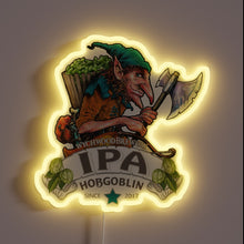 Charger l&#39;image dans la galerie, RGB neon sign featuring iconic Hobgoblin IPA brewery logo design.