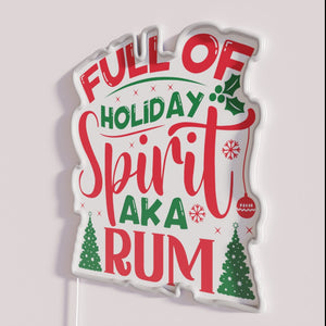 Vibrant Neon Holiday Sign for Christmas Party Drinking Humor Decorations