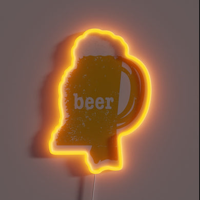 Neon 'Brew Crew' Sign for Mississippi's Homebrew Enthusiasts Laughter Guaranteed