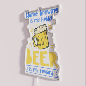 Neon Sign for Homebrew Enthusiasts Featuring Colorful RGB LED Lighting