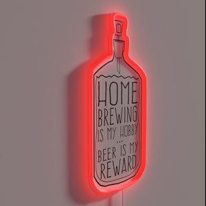 RGB Neon Sign: A Passionate Brewer's Home Beer Crafting Haven