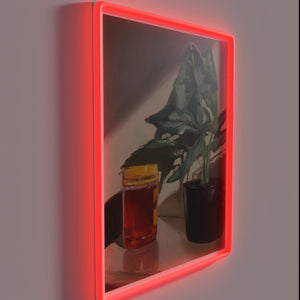 Vibrant Honey Oil Painting Artwork Neon Sign in RGB Glow