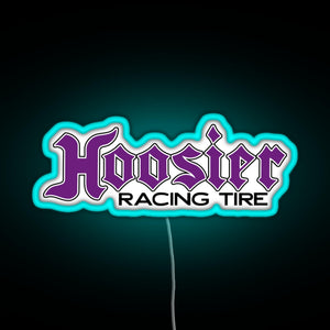 Hoosier Tire RGB neon sign lightblue 