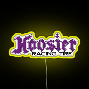 Hoosier Tire RGB neon sign yellow