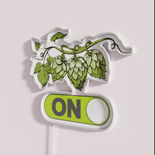 Charger l&#39;image dans la galerie, Brewery decor neon sign featuring colorful hop flowers with glowing lights