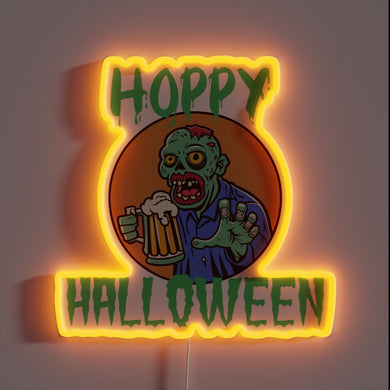 Spooky Season Decor: Vibrant Neon Sign with Color-Changing LED Lights