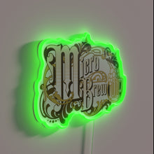 Charger l&#39;image dans la galerie, RGB Neon Sign: Handcrafted Microbrewery Beer Hops Art Decor Wall.