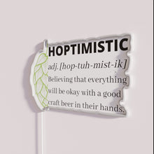 Charger l&#39;image dans la galerie, Vintage-inspired RGB neon bar sign defining optimistic beer culture quotes.