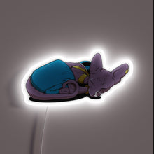 Charger l&#39;image dans la galerie, Vibrant Neon Sign Featuring Majestic Dragon Cat in Slumber Mode