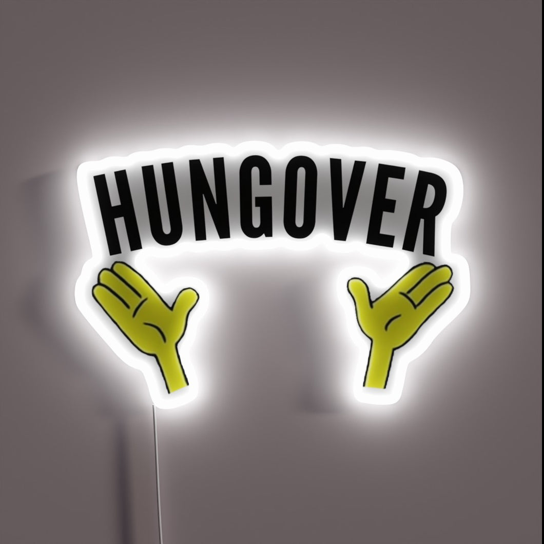 Cure your morning misery with vibrant neon hangover sign