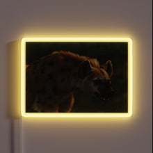 Charger l&#39;image dans la galerie, Vibrant hyena silhouette glows with customizable RGB LED neon lighting effects
