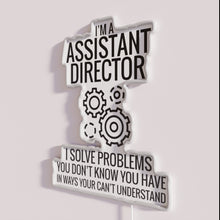 Charger l&#39;image dans la galerie, RGB Neon Assistant Director Office Sign with Modern Artistic Design