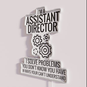 RGB Neon Assistant Director Office Sign with Modern Artistic Design