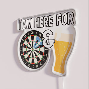 Vibrant Neon Sign - Darts Beer Party Home Decor Accents