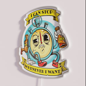 Add a touch of retro humor with customizable neon lighting.