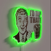 Charger l&#39;image dans la galerie, Beer Enthusiast Wall Sign with Color-Changing RGB LED Display
