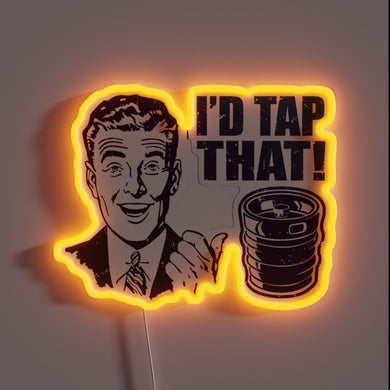 Colorful LED forecast sign with tap handle design elements