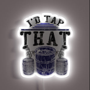 Neon bar decor for beer enthusiasts with customizable LED lighting.
