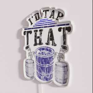Vibrant Neon Bar Decor with Color-Changing I D Tap Sign