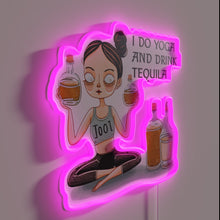 Charger l&#39;image dans la galerie, Namaste meets happy hour with vibrant cool white neon glow