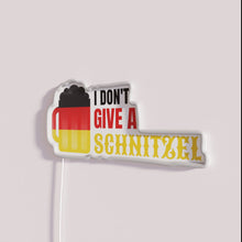 Charger l&#39;image dans la galerie, Vibrant Neon Sign with Flairful I Don&#39;t Give A Schnitzel Lettering