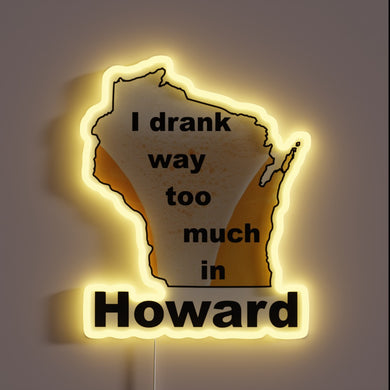 Regretful nightlife memories illuminated in this colorful warning sign.