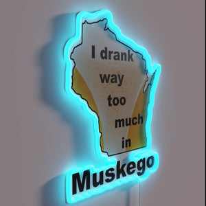 Whimsical reminder of past regrets in vibrant neon colors