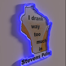 Charger l&#39;image dans la galerie, Stevens Point party regrets warning neon sign for binge drinkers