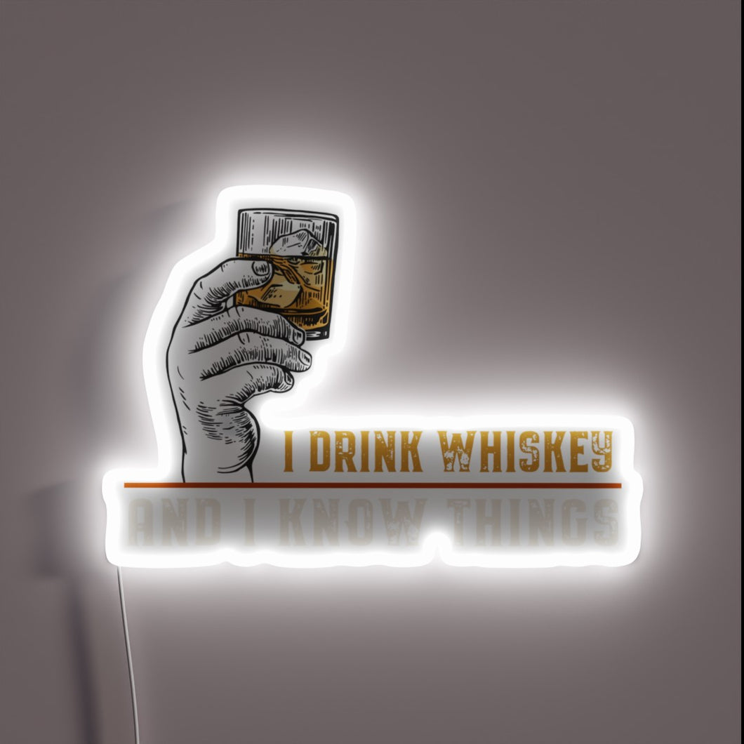 Whimsical Home Decor Sign Featuring Funny Quote about Whiskey Lovers