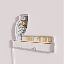 Charger l&#39;image dans la galerie, Bright Neon Wall Sign Featuring Funny Whiskey Quote with RGB