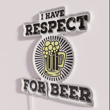 Charger l&#39;image dans la galerie, RGB Neon Sign with Beer Inspired Typography and Respectful Design
