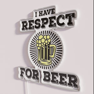 RGB Neon Sign with Beer Inspired Typography and Respectful Design