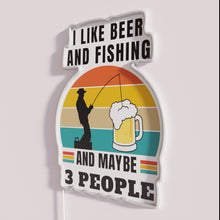 Charger l&#39;image dans la galerie, Neon Bar Sign: Fun Decor for Beer and Fishing Enthusiasts Everywhere