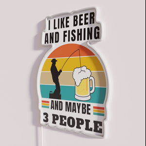 Neon Bar Sign: Fun Decor for Beer and Fishing Enthusiasts Everywhere