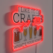 Charger l&#39;image dans la galerie, Personalized craft hobby room decor with colorful neon lettering accents.