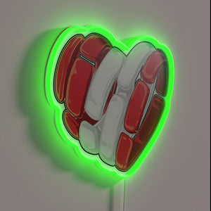RGB Neon Sign: Brightly Glowing Love for Austria's Heartfelt Heritage Shines