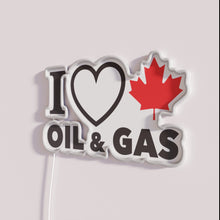 Charger l&#39;image dans la galerie, Neon Canadian Pride Alberta Oil Gas Sign with Maple Leaf Symbol