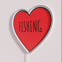 Charger l&#39;image dans la galerie, Neon I Love Fishing Heart RGB Sign for Room Decor